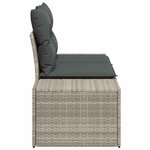 vidaXL Canapé de jardin 2 places avec coussins en poly rattan gris