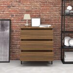 vidaXL Buffet Chêne marron 60x35x69 cm Bois d'ingénierie