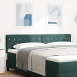 vidaXL Tête de lit en velours vert foncé avec boutons en cristal  180 cm