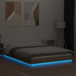 vidaXL Cadre de lit avec lumières LED sans matelas 120x200 cm