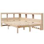 vidaXL Lit bibliothèque sans matelas 120x190 cm bois de pin massif