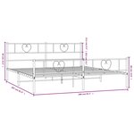 vidaXL Cadre de lit métal sans matelas avec pied de lit noir 200x200cm