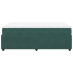 vidaXL Sommier à lattes de lit et matelas Vert foncé 140x190cm Velours