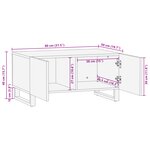 vidaXL Table basse - 80 x 50 x 40 cm  faite en bois massif et en bois reconstitué.