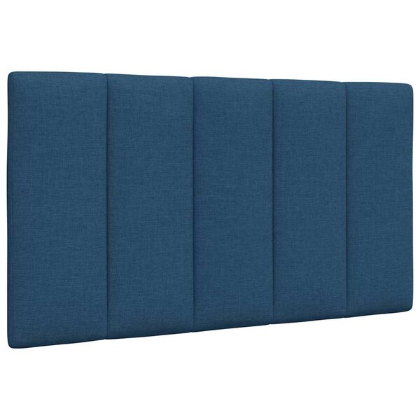 vidaXL Coussin de tête de lit bleu 80 cm tissu