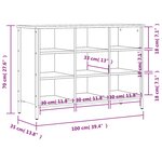 vidaXL Armoire à chaussures noir 100x35x70 cm bois d'ingénierie