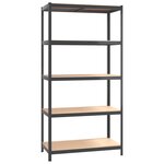 vidaXL Étagère de rangement 5 niveaux Anthracite Acier bois ingénierie
