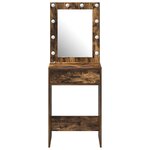 vidaXL Coiffeuse Chêne fumé 50 x 41 x 135 cm Bois d'ingénierie