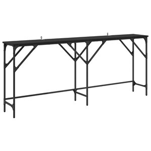 vidaXL Table console Chêne noir 180 x 30 x 75 cm Bois d'ingénierie