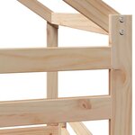 vidaXL Lit superposé avec toit 90x200 cm bois de pin massif