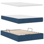 vidaXL Lit avec rangement et matelas avec matelas Bleu 120 x 200 cm