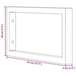 vidaXL Supports d'étagères pour lavabo 2 Pièces noir rectangulaire acier