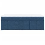vidaXL Sommier à lattes de lit avec matelas Bleu 90x190 cm Tissu