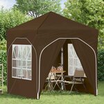 vidaXL Tente de fête pop-up 192 x 192 x 245 cm Taupe