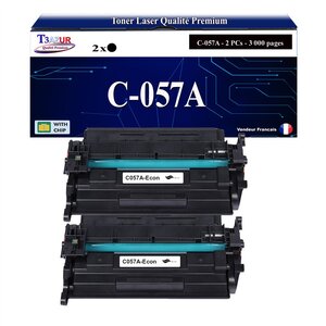 T3AZUR -2x Toners compatibles avec Canon 057 (3009C002) pour Canon MF443dw MF445dw MF446x MF449x MF453dw MF455dw