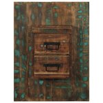 vidaXL Table de chevet multicolore 60x32x80 cm bois de récupération