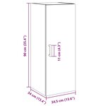 vidaXL Armoire murale vieux bois 34 5x34x90 cm bois d'ingénierie