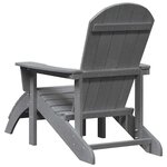 vidaXL Chaise Adirondack Gris clair 74 x 82 x 92cm Plastique