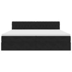 vidaXL Lit de Rangement avec matelas Noir 200 x 200 cm Velours
