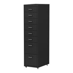 Caisson de bureau armoire meuble de rangement à roulettes avec 8 tiroirs 109 x 28 x 41 cm noir 03_0009114