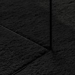 vidaXL Tapis HUARTE à poils courts doux et lavable noir Ø 120 cm