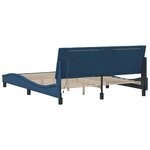 vidaXL Cadre de lit sans matelas bleu 160x200 cm tissu