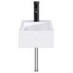 vidaXL Lavabo de salle de bains Noir Mat 45 5 x 25 5 x 13 cm métal