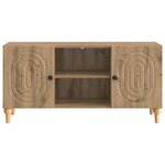 vidaXL Meuble TV Chêne artisanal 102 x 34 5 x 50 cm Bois d'ingénierie