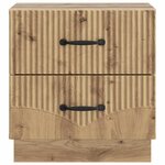 vidaXL Cabinet de chevet 2 Pièces Chêne artisanal 43 x 34 5 x 44 5 cm
