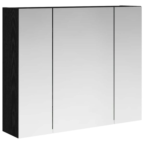 vidaXL Armoire Miroir de Salle de Bain Chêne noir 60 x 14 5 x 50 cm