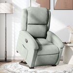 vidaXL Fauteuil inclinable Gris clair Velours