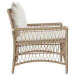 vidaXL Chaise de jardin avec coussins Beige 60x70x78 cm en poly rotin