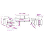 vidaXL Ensemble de canapés 4 Pièces avec coussins jaune clair tissu