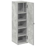 vidaXL Meuble de salle de bain avec porte-rouleau gris béton