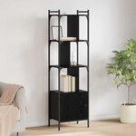 vidaXL Bibliothèque Chêne noir 44 5 x 30 x 154 5 cm Bois d'ingénierie