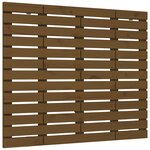 vidaXL Tête de lit murale Marron miel 96x3x91 5 cm Bois massif de pin