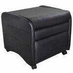 vidaXL Fauteuil pliable noir similicuir