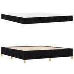 vidaXL Cadre de lit avec matelas Noir 180 x 200 cm tissu