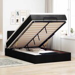 vidaXL Lit ottoman avec matelas noir 120x200 cm tissu