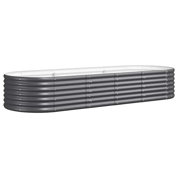 vidaXL Lit surélevé de jardin Acier galvanisé Anthracite