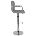 vidaXL Tabourets de bar lot de 2 gris similicuir