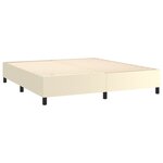 vidaXL Sommier à lattes de lit avec matelas et LED Crème 160x200 cm