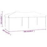 vidaXL Tente de réception pliable Rouge 3x6 m