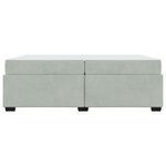 vidaXL Cadre de lit avec matelas Gris clair 200 x 200 cm tissu