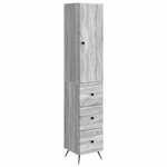 vidaXL Ensemble de Meubles 2 Pièces Sonoma gris 34 5 x 34 5 x 90 cm