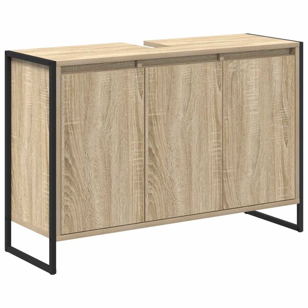 vidaXL Cabinet de salle de bain avec stockage Sonoma 90 x 30 x 60 cm