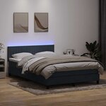 vidaXL Sommier à lattes de lit et matelas et LED gris foncé 140x210cm velours