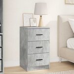 vidaXL Cabinet de chevet Gris béton 38 x 38 x 66 cm Bois d'ingénierie