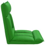 vidaXL Fauteuil de sol ajustable Gris Simili cuir