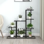 vidaXL Support pour plantes 94 5x25x88 cm Noir Métal